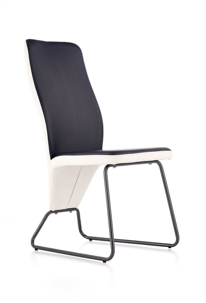 Halmar Jedálenská stolička K300 - čierna / biela